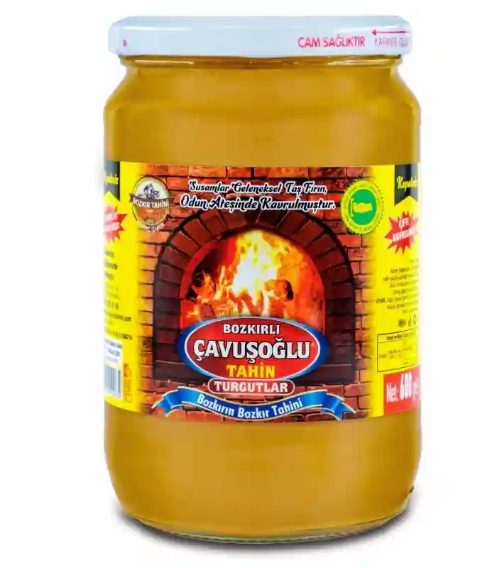 Karafırında Çifte Kavrulmuş Kepeksiz Bozkır Tahini Cam Kavanoz 600g
