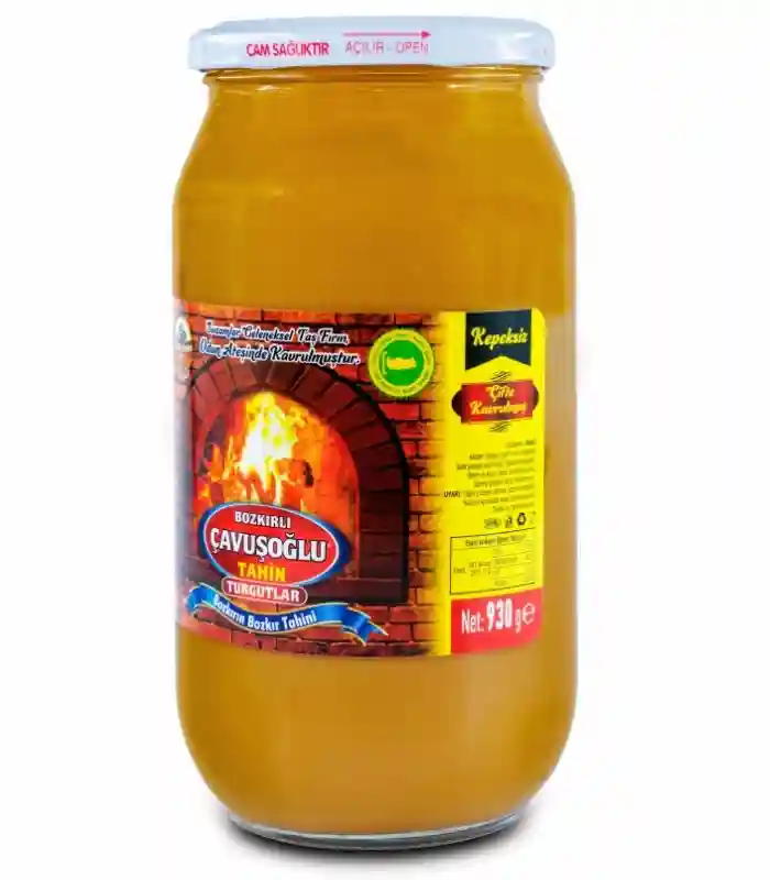 Karafırında Çifte Kavrulmuş Kepeksiz Bozkır Tahini Cam Kavanoz 930g