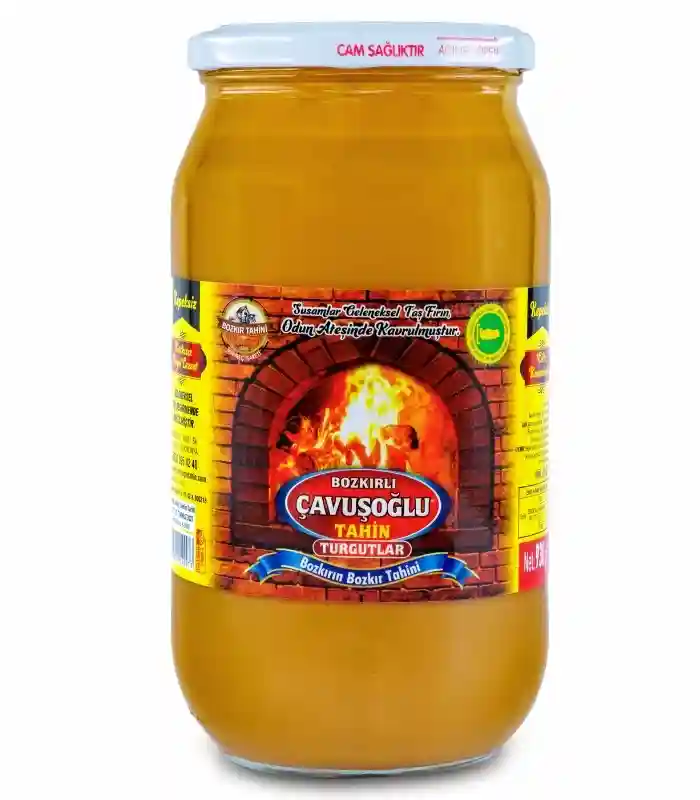 Karafırında Çifte Kavrulmuş Kepeksiz Bozkır Tahini Cam Kavanoz 930g