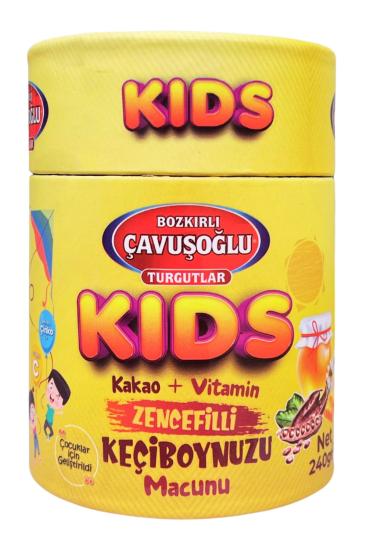 Kids Çocuklar için Özel - Zencefilli, Pekmez, Bal Ve Vitamin Katkılı Kakaolu Macun 240g