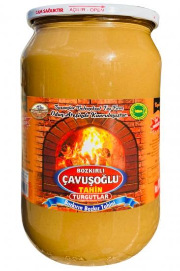 Odun Ateşinde Karafırında Çifte Kavrulmuş Kepekli Bozkır Tahini Cam Kavanoz 930g